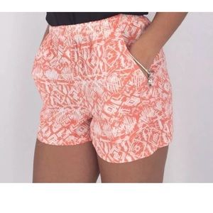 H.i.p coral & white shorts size small